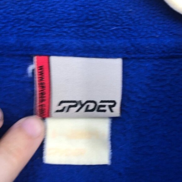 Spyder  half zip blue fleece pullover men’s small - Picture 4 of 13